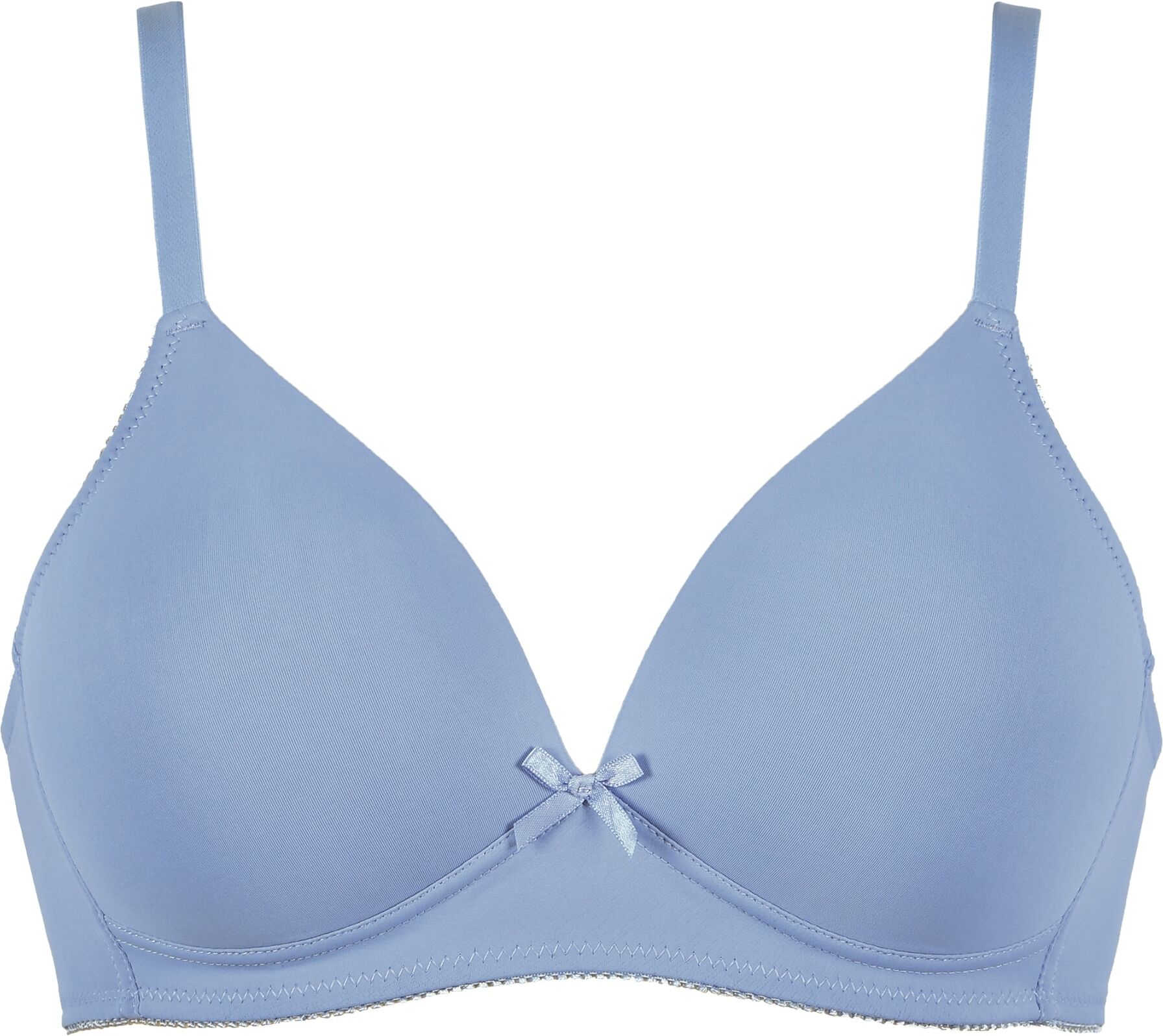 Bügelloser BH NATURANA "Soft Cup", Damen, Gr. 80, Cup D, blau (forever blau), Obermaterial: 89% Polyamid, 11% Elasthan, sehr bequem, BHs Bügelloser BH, mit Schale, ohne Bügel, weich, bequem forever blau 80, Cup D