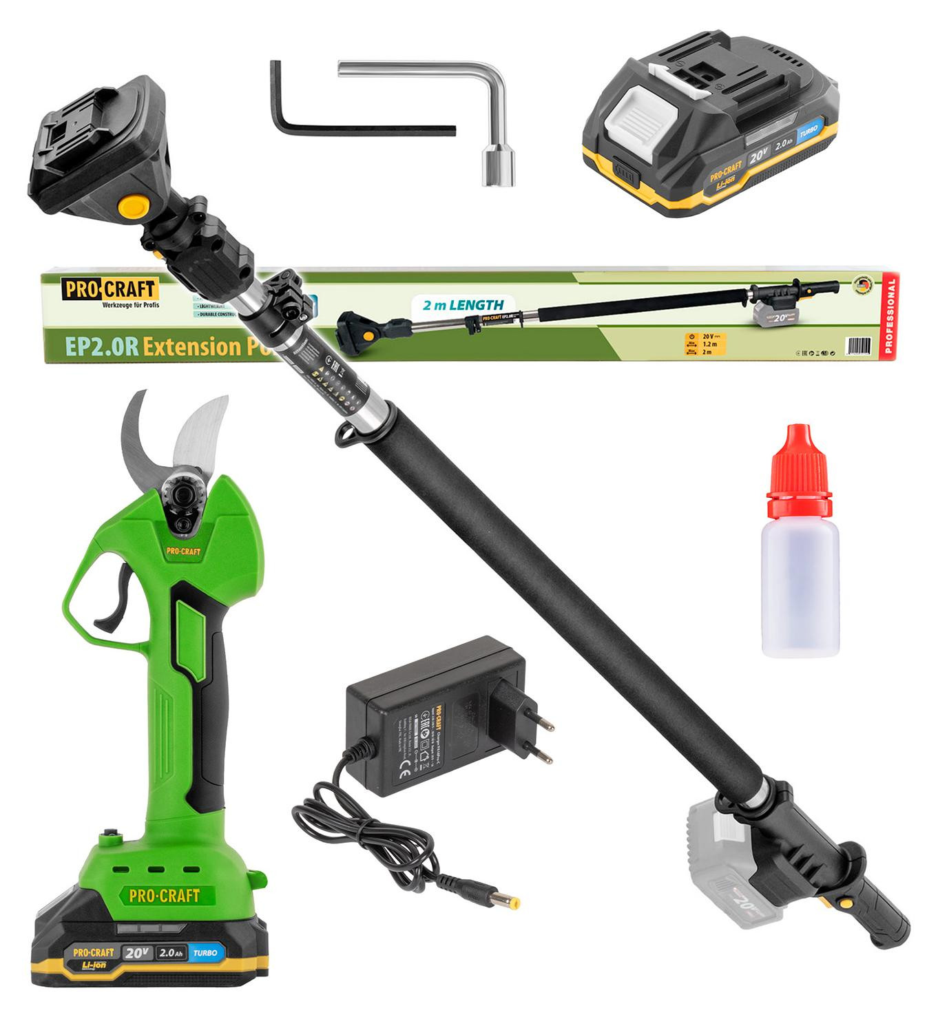 Procraft ES32Li snoeischaar met EP2.0R verlengstuk