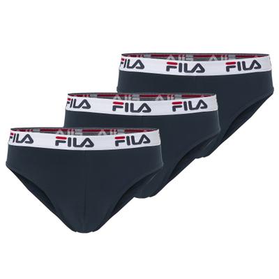 Slip FILA "MAN BRIEF", Herren, Gr. S, Jersey, blau (navy), Jersey, Obermaterial: 95% Baumwolle, 5% Elasthan, körpernah, Unterhosen Slip, mit elastischem Logobund