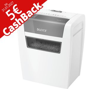 Leitz Aktenvernichter 8034 IQ Home P4, weiß, 5 Cashback, 6 Blatt, 15 Liter, 4x28 mm Partikelschnitt, P-4