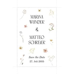Save The Date Karte: Blümchen