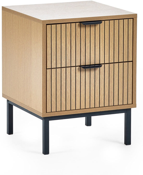 Natur Pur Edison 40 cm W Bedside Table Beige 52cm H X 40cm W X 40cm D
