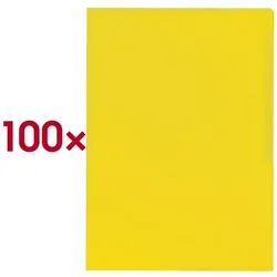 Durable 100er-Pack Sichthüllen A4 farbig genarbt »2337« gelb
