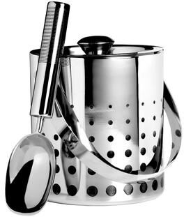 Mikasa Cheers Double Walled Stainless Steel Ice Bucket with Scoop
