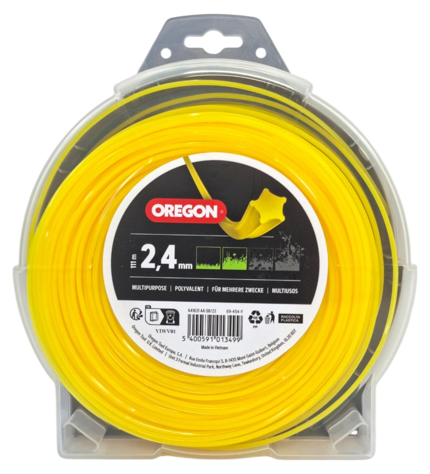 Oregon Tool snijdraad voor heggenscharen, geel, 2,4 mm, 111 meter