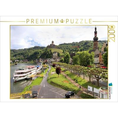 CALVENDO Puzzle Cochem, Blick von der Skagerak-Brücke bis zur Reichsburg | 2000 Teile Lege-Größe 90x67cm Foto-Puzzle für glückliche Stunden