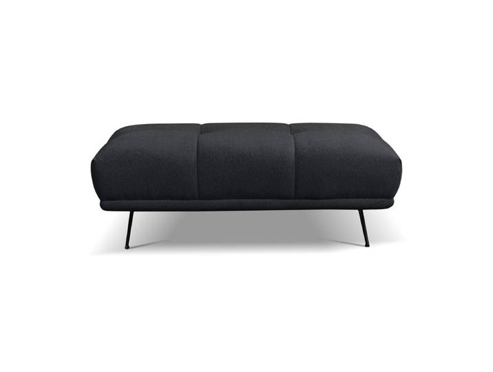 Pouf GIOVANNI tissu raven anthracite