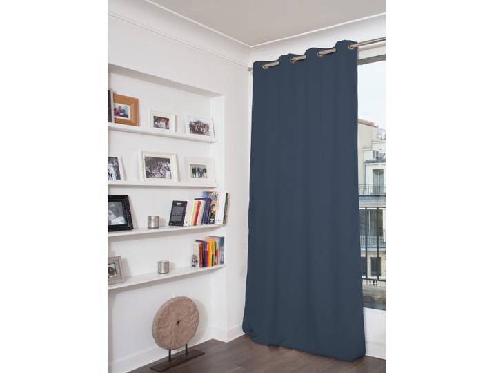 Rideau occultant oeillets bleu mc458 140lx260h