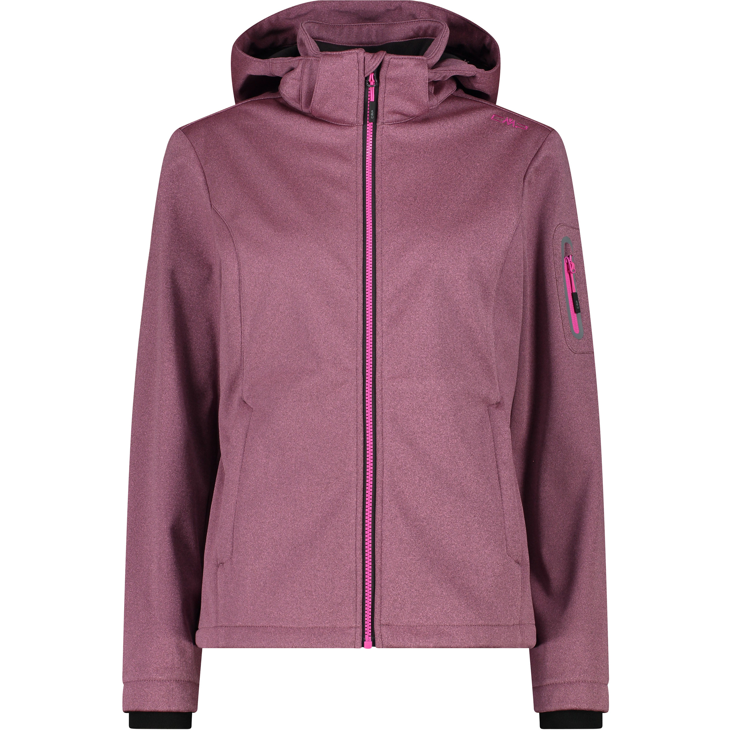 CMP Soft Melange Damen Softshelljacke pink Größe XS Trekking Wasserabweisend Wasserabweisend