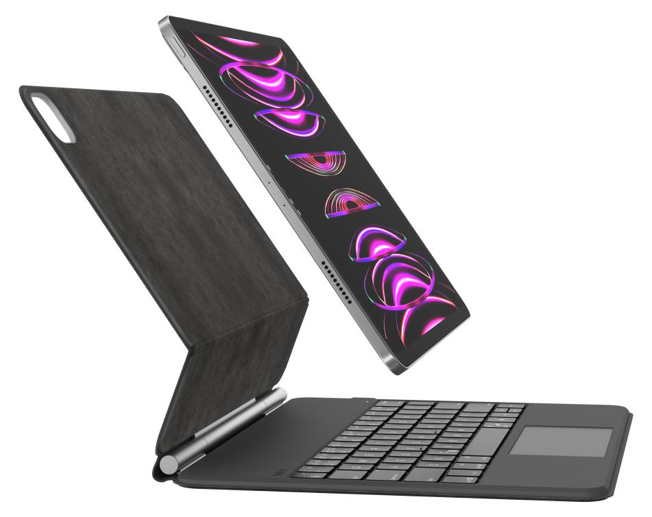 Belkin Pro Tastatur Case mit Trackpad für iPad Air 13" / iPad Pro 12.9", Schwarz, Bluetooth, Deutsch,