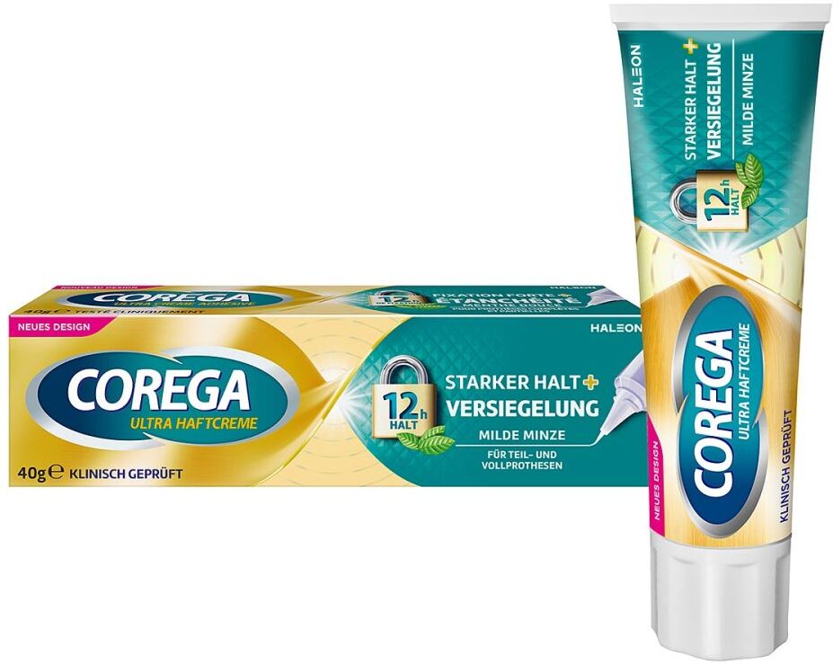Corega Ultra Haftcreme Starker Halt + Versiegelung 40g