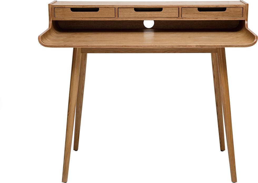 Miliboo Bureau avec rangements scandinave bois clair L110 cm OPUS