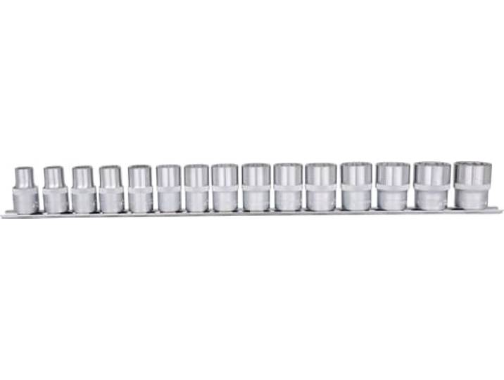 KS Tools 911.1285 Jeu de douilles 1/2 \ \, 12 prises\, 15 pièces\, 10-24mm Jeu de douilles 1/2'' 12 pans\, 15 pcs.\, 10-24mm