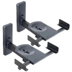 Art SPEAKER HOLDER clamping black 20kg, Lautsprecher Ständer + Wandmontage, Schwarz