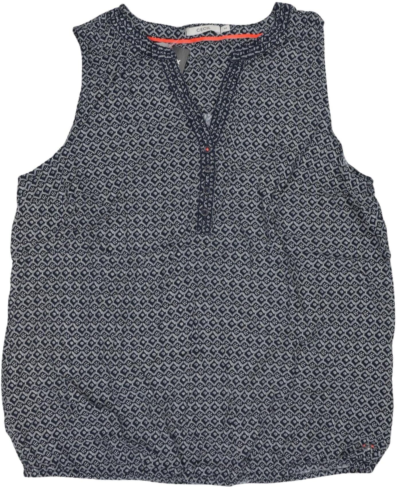 Cecil Damen Top, Marineblau, Gr. M, Viskose - Second Hand