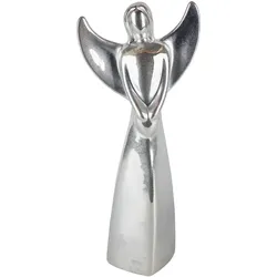 Keramikfigur Engel H=40cm - silber