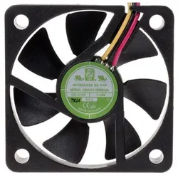 RS PRO DC fan, alarm, 50x10mm 15.3cu.m/h 5V (50 mm), PC Lüfter, Schwarz