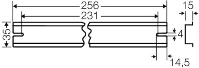 HENSEL Rail porteuse XXmm KF35 DK TS 35 (62000128)