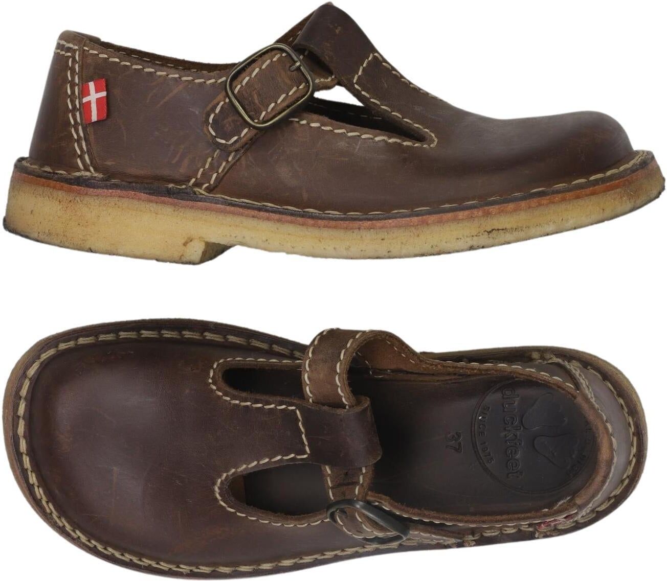 Duckfeet Damen Halbschuh, Braun, Gr. EU 37, Leder - Second Hand