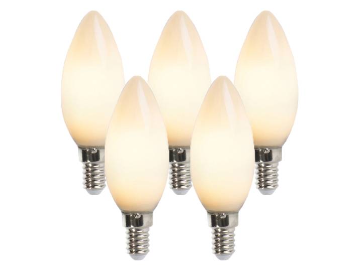 Lot de 5 ampoules LED bougie E14 B35 2W 180lm 2350K