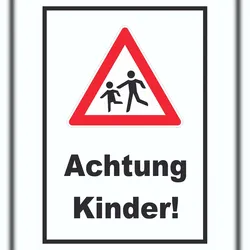 HB-Druck Achtung Kinder Schild Vorsicht Kinder A4 (210x297mm)