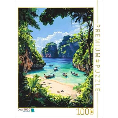 CALVENDO Puzzle Maya Bay - Ko Phi Phi Leh - Thailand | 1000 Teile Lege-Größe 64x48cm Foto-Puzzle für glückliche Stunden