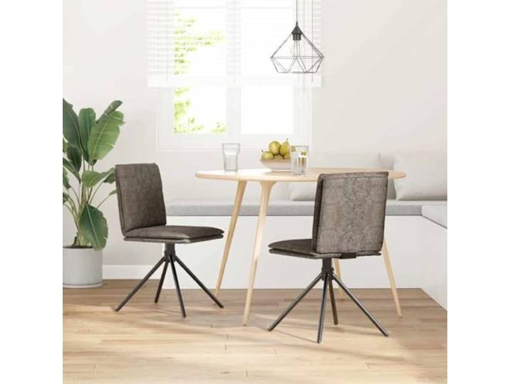 KKgypkn Esszimmerstuhl Dunkelgrau, 360 Grad Drehbar, Mikrofaser Ergonomisches Design, Metallgestell mit Sperrholz, dicke Schaumstoffpolsterung, fleckenresistent