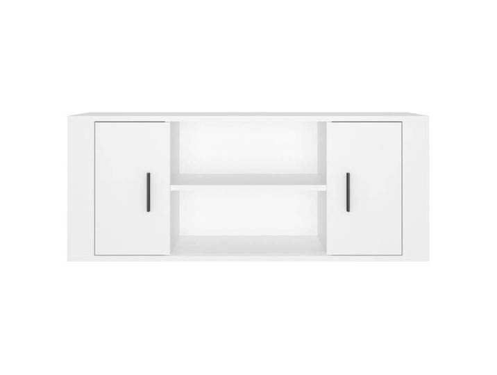 GKK - Meuble TV pas cher - Table TV Blanc 100x35x40 cm Bois d'ingénierie @4720