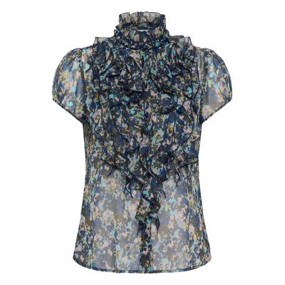 Langarmhemd SAINT TROPEZ "Damen Langarm - Hemd LiljaSZ", Damen, Gr. XL, N-Gr, bunt (big dipper camouflaged blooms), Obermaterial: 100% Polyester PES., Hemden