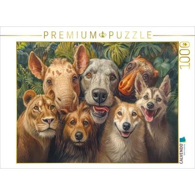 CALVENDO Puzzle Tiere wollen Spaß | 1000 Teile Lege-Größe 64x48cm Foto-Puzzle für glückliche Stunden