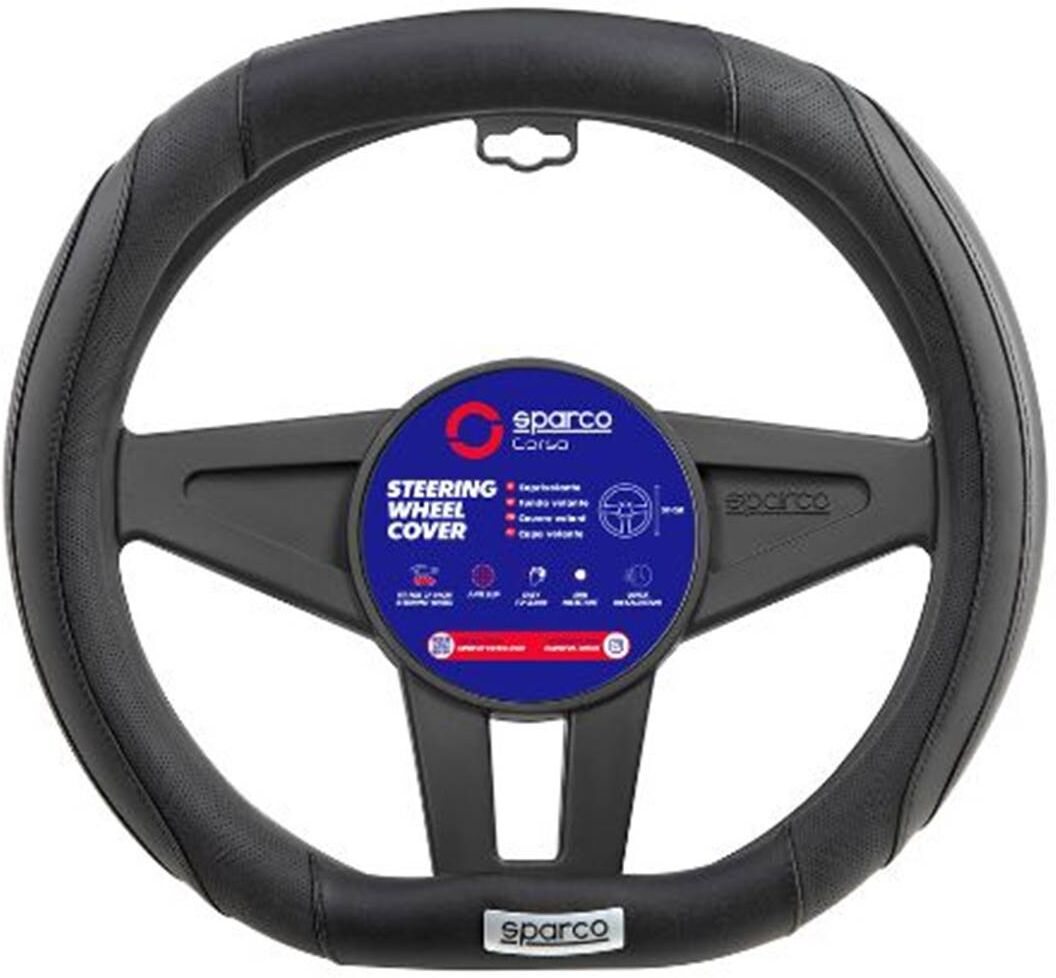 Cobertura do volante Sparco base plana preta