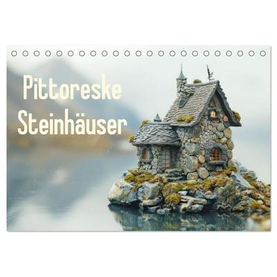 Pittoreske Steinhäuser (Tischkalender 2027 DIN A5 quer), CALVENDO Monatskalender
