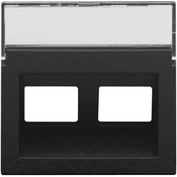 Niko Züblin 200-65400 Abdeckung Daten 2x RJ schräger Ausgang, piano black coated 20065400