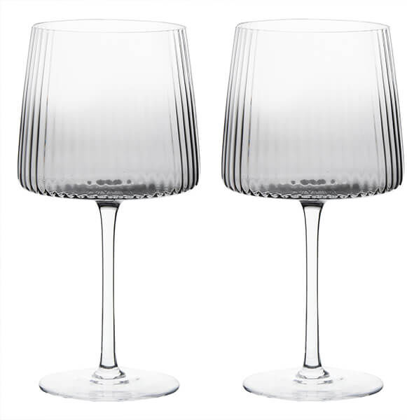 Anton Studios Anton Studio Designs Empire Set Of 2 Gin Glasses Smoke