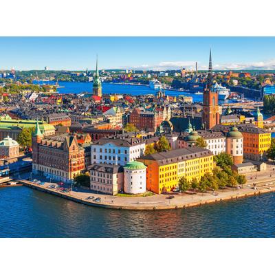 Fototapete PAPERMOON "Stockholm Old Town", bunt, B:4m L:2,6m, Vlies, Tapeten