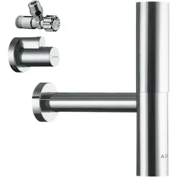 Hansgrohe Design Siphon Set Flowstar Axor chrom mit zwei Eckventilen und Schubern, 51304000 51304000