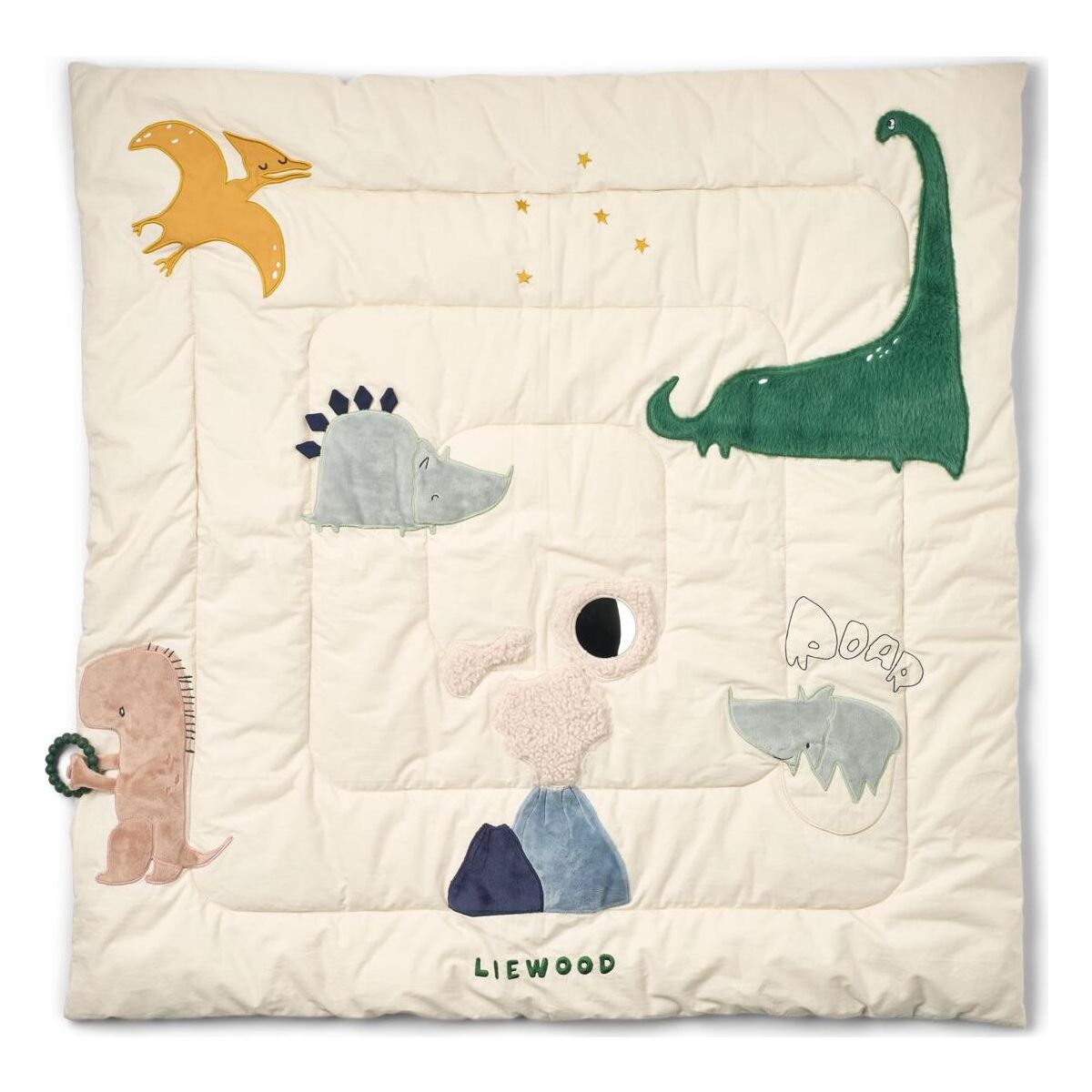 Liewood Bernet Dino Plush Activity Blanket dino roar / sandy (2917) ONE SIZE LW21207-2917-ONE SIZE-CU