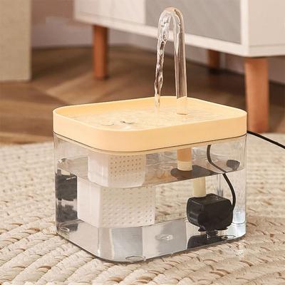 Uplift Picks Transparent Automatic Cat Water Fountain With Circulating Filter System yellow