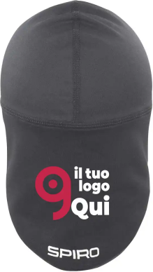 Cappello Invernale Bikewear Nero, Traspirante e Riflettente Personalizzate o neutre