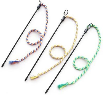 Uplift Picks 3PCS Interactive Cat Wand Toy Set With Cotton Rope Teaser Sticks For Kittens And Cats 3PCS Interactive Cat Wand Toy Set With Cotton Rope Teaser Sticks For Kittens And Cats