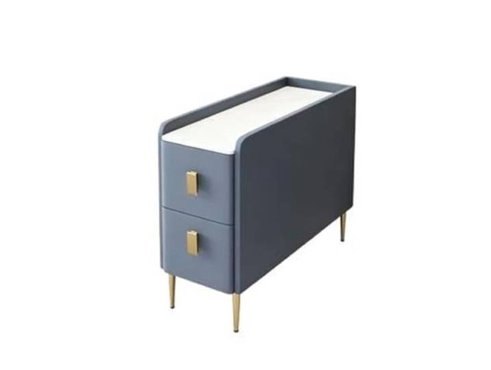 Wohnzimmer-Beistelltisch Rock Slab Sofa Sideboard Holzschrank(Grigio)