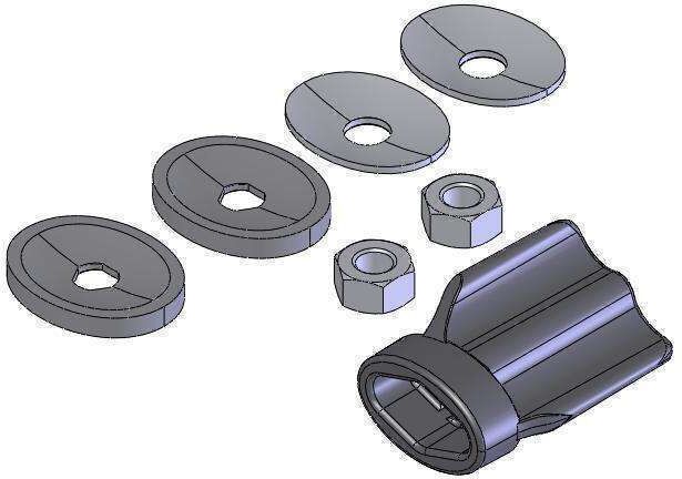 Haro SolidFix 407921 pour charnière avec filetage M 8