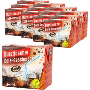 Durstlöscher Saft Cola-Geschmack, Trinkpäckchen, je 0,5 Liter, 12 Stück