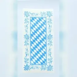 Mank Besteckservietten Airlaid Bayern 40 x 40 cm, 75 Stück - Bestecktaschen Bayerisch Rauten