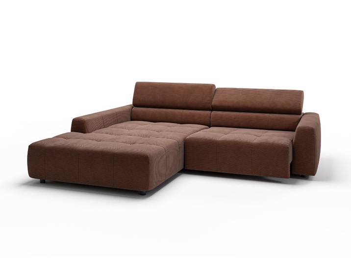 Candy Denver Ecksofa Cord motorische Sitztiefenverstellung