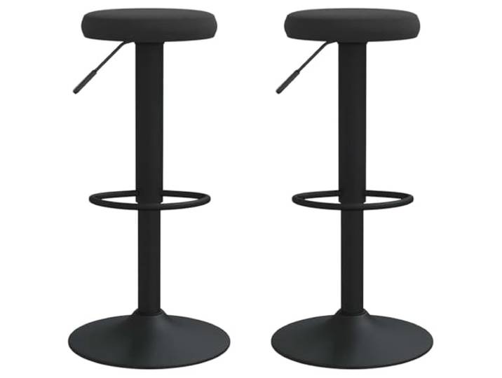 vidaXL Barhocker 2 STK. Schwarz Samt