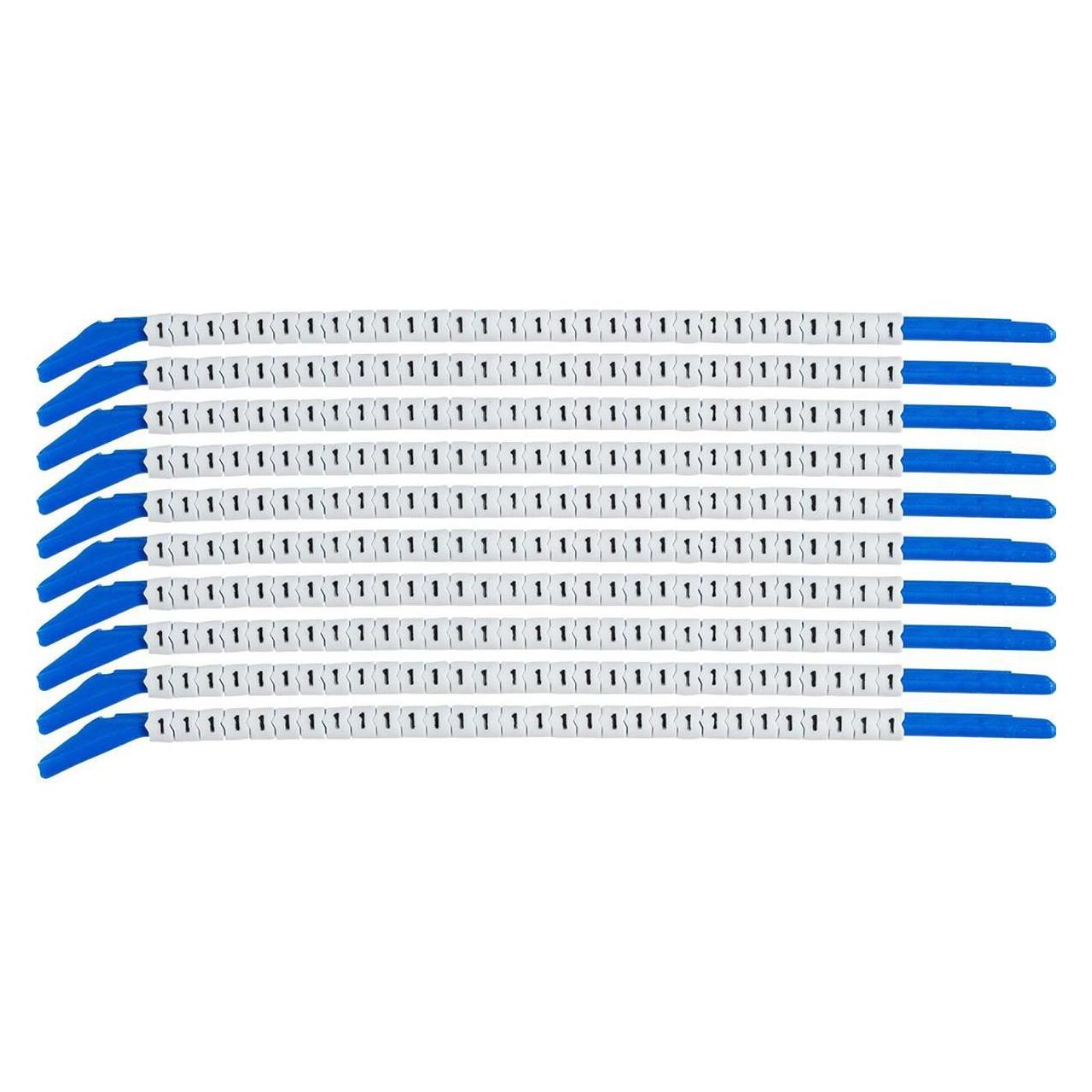 Brady SCN-13-1, Clipsleeve Drahtmarkierer, Beschriftung " 1 ", für Kabeldurchmesser von 3,4 (133201)