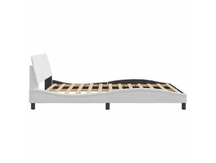 (Sale Christmas) Lit 2 places - 160x200 cm - Cadre de lit - Dover blanc 160x200 cm similicuir BB6410