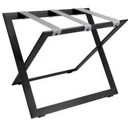 Kofferständer STEEL BLACK aus Edelstahl mit Riemen Nylon Grau