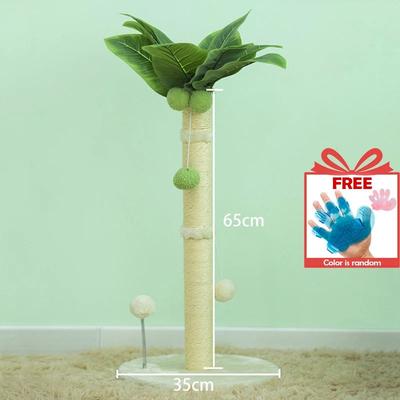 Uplift Treasures 65cm Cat Scratching Post With Hanging Ball Toys white